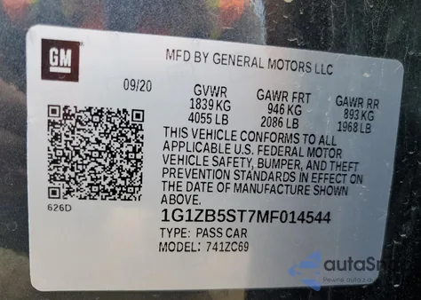 2021 Chevrolet Malibu Ls from USA, damaged, VIN 1G1ZB5ST7MF014544